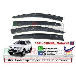 Mitsubishi Pajero Sport PB PC (2nd Gen) 2008-2016 AG Door Visor Air Press Wind Deflector (Big 12cm Width)